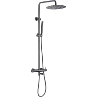 Душевая система Allen Brau Priority 5.31A10-MG 300 мм, со смесителем, графит матовый