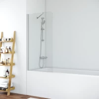 Шторка на ванну Vegas Glass EV ST NOVO 76 07 crystalvision 76 см, профиль матовый хром, стекло прозрачное