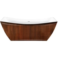 Акриловая ванна Lagard Issa Brown Wood lgd-issa-bw 178x75 см, отдельностоящая, коричневый