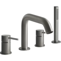Смеситель на борт ванны Gessi Gessi316 54037#239 с душевым гарнитуром, нержавеющая сталь