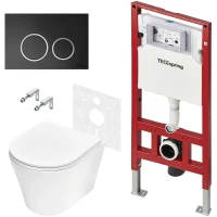 Комплект подвесной унитаз Tece TECEspring K + система инсталляции Tece TECEspring R K955102WCK