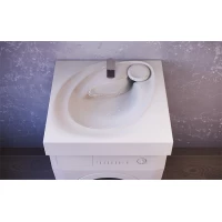 Раковина над стиральной машиной 60,2x55,1 см с кронштейнами Raval Perla Per.08.60/W