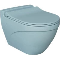 Унитаз подвесной Ambassador Nord 133T20801 безободковый, голубой матовый