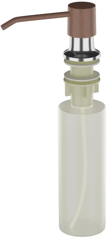 Дозатор для жидкого мыла Ulgran U-01-307 330 мл, встраиваемый, для кухни, терракот мойка для кухни из камня zein 50 q9 d 467 мм круглая перелив терракот