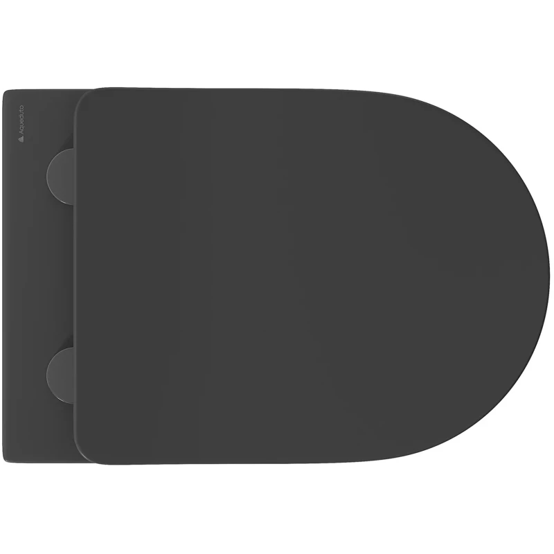 Унитаз подвесной Aqueduto Cone CON0140 безободковый, с сиденьем микролифт, черный матовый