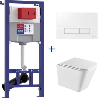 Комплект подвесной унитаз Lemark Florex 9614001 + система инсталляции Lemark Peneda Expert Bit 9812415