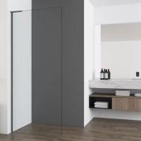 Душевая перегородка Vincea Walk-In VSW-7HA700CLGM 70 см, профиль вороненая сталь, стекло прозрачное