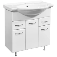 Тумба белый глянец/белый матовый 77 см Stella Polar Концепт SP-00000128