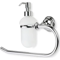 Полотенцедержатель кольцо с дозатором для жидкого мыла Stil Haus EL79D(08) хром
