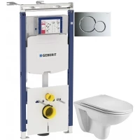 Комплект подвесной унитаз WeltWasser Baarbach 004GL-WT 10000003811 + система инсталляции Geberit 111.362.00.5 + 115.770.21.5