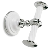 Крючок Stil Haus Giunone G13(03) двойной, для ванны, хром/белый матовый