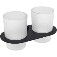 Стакан для зубных щеток Raglo R300.08.06 двойной, настенный, черный матовый