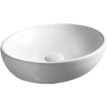 Изображение товара раковина-чаша axa h10 8208101 50x32 см, накладная, встраиваемая снизу, белый глянец