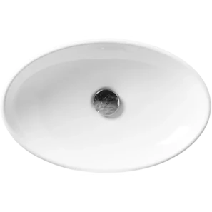 Изображение товара раковина-чаша axa h10 8208101 50x32 см, накладная, встраиваемая снизу, белый глянец