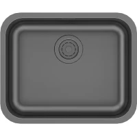Кухонная мойка Paulmark Vello VE53-GM 53,3x43,3 см, вороненая сталь
