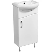 Тумба белый глянец/белый матовый 41 см Stella Polar Волна SETSP-00000230/1WH110254