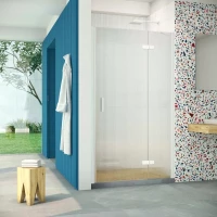 Душевая дверь Vegas Glass AFP Retta 100 01 Moru R 100 см R, профиль белый, стекло рифленое