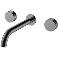 Смеситель для раковины Boheme Stick Diamond 152-2-SGM встраиваемый, графит глянец