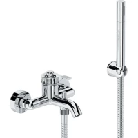 Смеситель для ванны Remer Atelier AL02 с душевым гарнитуром, хром