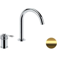 Смеситель для раковины Remer Atelier AL57BG без донного клапана, золотой матовый