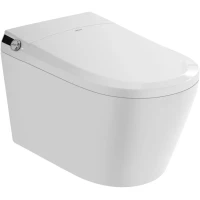 Электронный унитаз-биде подвесной Abber Bequem AC1119S импульсный, с сиденьем микролифт, белый