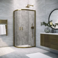 Душевой уголок Vegas Glass ZS TUR Novo 120 05 07 120x120 см, профиль бронза, стекло графитовое