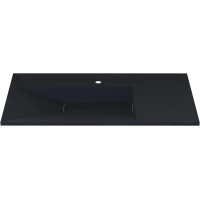 Раковина Uperwood Lotus 29192037 100x50 см L, накладная, уголь