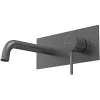 Смеситель для раковины Berges Ventas R 076015 встраиваемый, оружейная сталь матовый