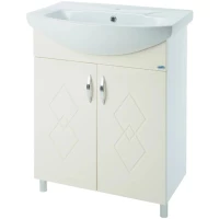 Тумба бежевый глянец/белый глянец 50,2 см Bellezza Элеганс 4638608240076