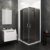 Душевой уголок 90x80 см Ravak Blix хром графит