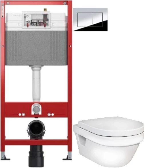 Комплект подвесной унитаз Gustavsberg Hygienic Flush 5G84HR01 + система инсталляции Tece 9400412