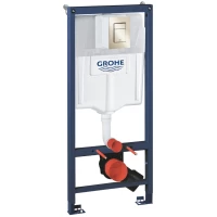 Инсталляция для унитаза Grohe Skate Cosmopolitan S 39750001 + 37535BE0 с кнопкой смыва, никель глянец