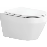 Унитаз подвесной Aquatek Лея AQ1199T-00 безободковый, торнадо, с сиденьем микролифт, белый