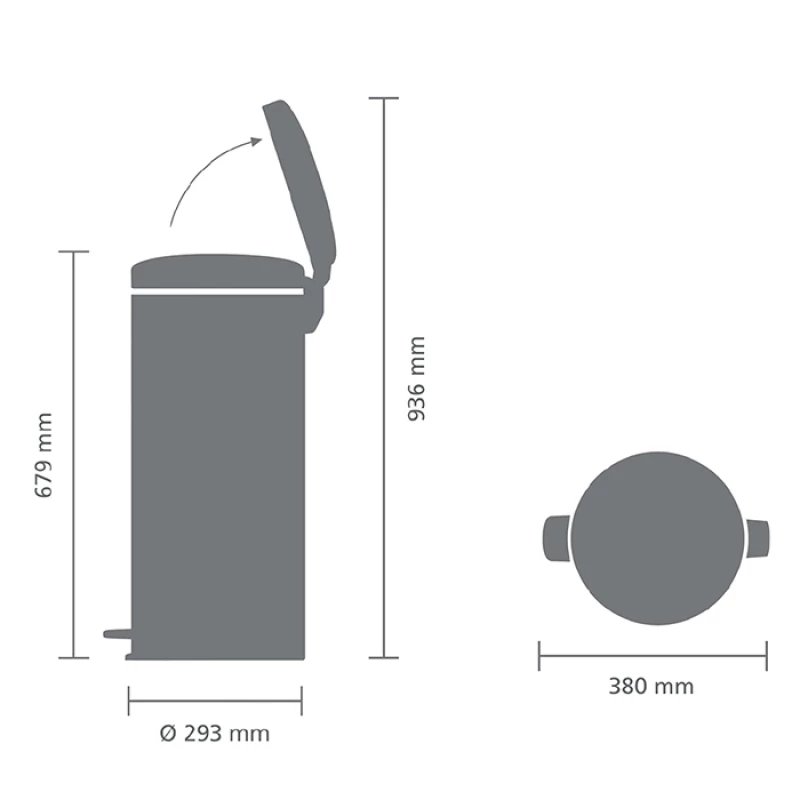 Мусорное ведро 30л Brabantia NewIcon 114564 Мусорное ведро 30л Brabantia NewIcon 114564