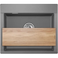 Кухонная мойка Granula 5804, ГРАФИТ 58x50 см, графит