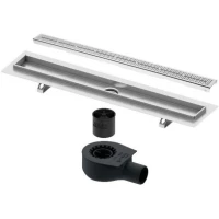 Душевой трап (лоток) Tece TECEdrainline quadratum 601200 + 650000 + 660016 + 601250 114,3 см, с решеткой, перфорированный, хром
