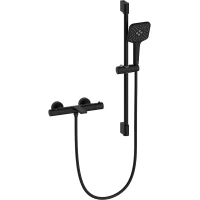 Термостат для ванны Lemark Valday LMF-8142B-BL с душевым гарнитуром, черный матовый