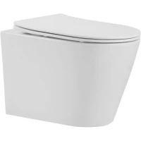 Унитаз подвесной Iberica Blanca Burgos Alto IB.BRA.231.1B1 безободковый, с сиденьем микролифт, белый