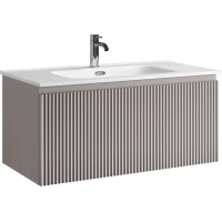 Тумба под раковину Sancos Snob R 1.0 SNR1.090SM 89 см, подвесная, серый матовый
