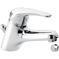 Смеситель для раковины Emmevi Ambra 9003/BC с донным клапаном, хром/белый