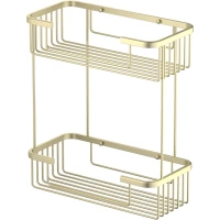 Полка для ванной Timo Saona 13083/17 30 см, двойная, золотой матовый