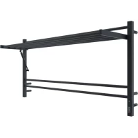 Полотенцесушитель электрический Terminus Горизонт П8 4670078543349 600x1230, ТЭН правый, черный муар