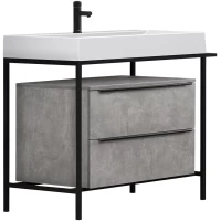 Тумба бетон/черный матовый 113,2 см Belux Биарритц Н 100-02 4810924258526