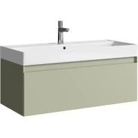 Тумба под раковину Aqwella 5 Stars Geometria GE01101SH 99,2 см, подвесная, шалфей зеленый матовый