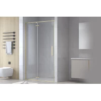 Душевая дверь Royal Bath Bern Bern-V RB100-T-GD 100 см, профиль золотой матовый, стекло прозрачное