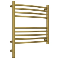 Полотенцесушитель электрический 500x500 состаренная латунь МЭМ левый, перемычка выгнутая Сунержа Богема 3.0 051-5802-5050