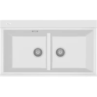 Кухонная мойка Rivelato Fonde FN-8638-2 Bianco latte 86x51 см, белый