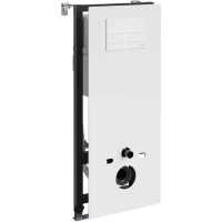 Инсталляция для унитаза WasserKRAFT Abens 20 20TLT.010.ME.WH.WM04 с кнопкой смыва, белый матовый