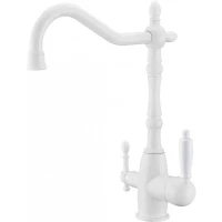 Смеситель для кухни Zorg ZR 312 YF-33-WHITE с подключением к фильтру, белый