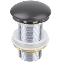 Донный клапан для раковины Bronze De Luxe 1003G без перелива, серый матовый